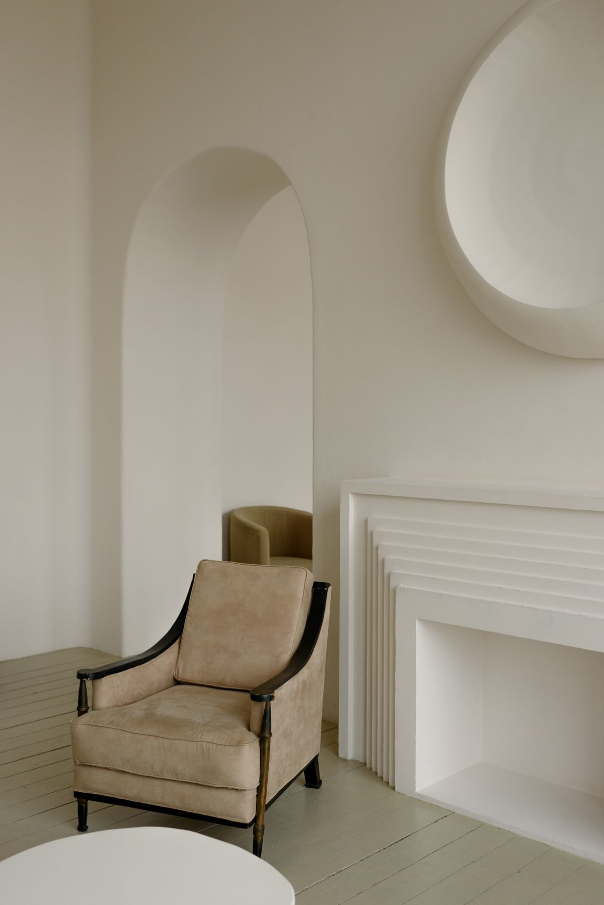 Pale wood, linen, stone and neutral tones